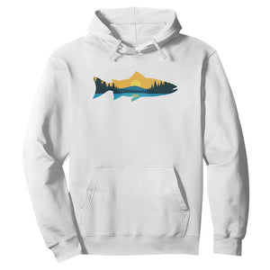 Trout Fly Fishing Outdoor Forest Mountain Nature Wildlife Fisherman Hoodie TS11 White Print Your Wear