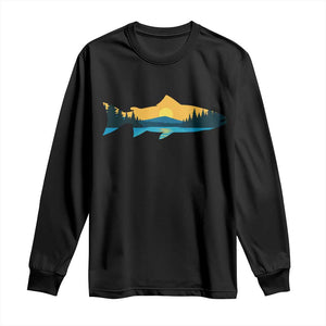 Trout Fly Fishing Outdoor Forest Mountain Nature Wildlife Fisherman Long Sleeve Shirt TS11 Black Print Your Wear