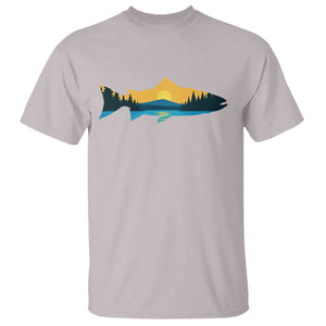 Trout Fly Fishing Outdoor Forest Mountain Nature Wildlife Fisherman T Shirt TS11 Ice Gray Print Your Wear