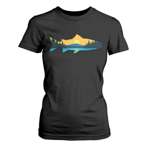 Trout Fly Fishing Outdoor Forest Mountain Nature Wildlife Fisherman T Shirt For Women TS11 Black Print Your Wear