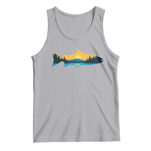 Trout Fly Fishing Outdoor Forest Mountain Nature Wildlife Fisherman Tank Top TS11 Athletic Heather Print Your Wear