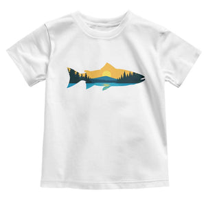 Trout Fly Fishing Outdoor Forest Mountain Nature Wildlife Fisherman Toddler T Shirt TS11 White Print Your Wear