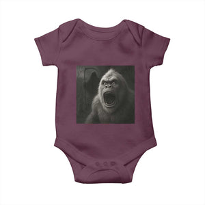 Funny Bigfoot Sasquatch Halloween The Grim Reaper Baby Onesie TS11 Maroon Print Your Wear