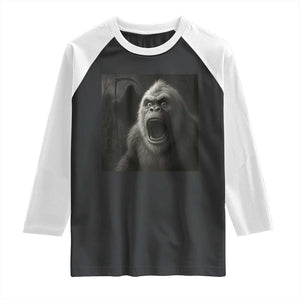 Funny Bigfoot Sasquatch Halloween The Grim Reaper Raglan Shirt TS11 Black White Print Your Wear