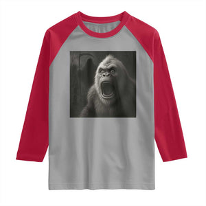 Funny Bigfoot Sasquatch Halloween The Grim Reaper Raglan Shirt TS11 Sport Gray Red Print Your Wear