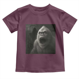 Funny Bigfoot Sasquatch Halloween The Grim Reaper Toddler T Shirt TS11 Maroon Print Your Wear