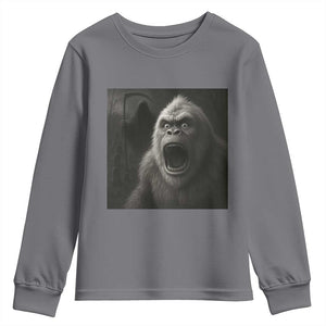Funny Bigfoot Sasquatch Halloween The Grim Reaper Youth Sweatshirt TS11 Charcoal Print Your Wear