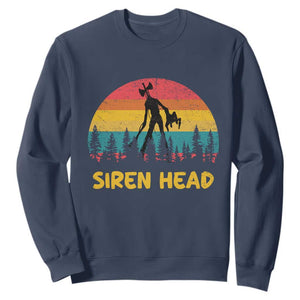 Siren Head Sweatshirt Retro Supernatural Cryptid Horror Monster TS11 Navy Print Your Wear