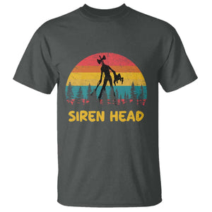 Siren Head T Shirt Retro Supernatural Cryptid Horror Monster TS11 Dark Heather Print Your Wear
