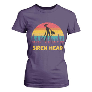 Siren Head T Shirt For Women Retro Supernatural Cryptid Horror Monster TS11 Purple Print Your Wear