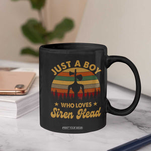 Funny Just A Boy Who Loves Siren Head Coffee Mug Supernatural Cryptid Retro Monster TS11 Print Your Wear