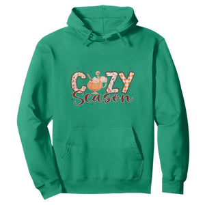 Cozy Season Thanksgiving Hoodie Autumn Pumpkin Spice Latte TS11 Irish Green Print Your Wear
