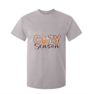 Cozy Season Thanksgiving T Shirt For Kid Autumn Pumpkin Spice Latte TS11 Ice Gray Print Your Wear