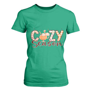 Cozy Season Thanksgiving T Shirt For Women Autumn Pumpkin Spice Latte TS11 Irish Green Print Your Wear