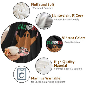 Funny Halloween Throw Blanket Gabaghoul Ghost Italian Flag Ham TS11 Print Your Wear