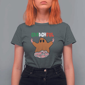 Funny Halloween T Shirt For Women Gabaghoul Ghost Italian Flag Ham TS11 Dark Heather Print Your Wear