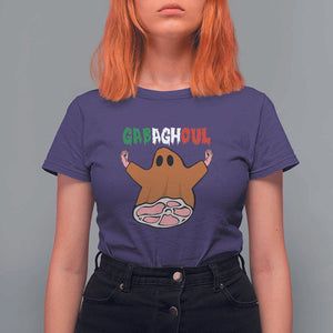 Funny Halloween T Shirt For Women Gabaghoul Ghost Italian Flag Ham TS11 Purple Print Your Wear