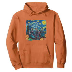 Halloween Hoodie Scary Murderers Starry Night Pumpkin Vincent Van Gogh TS11 Orange Print Your Wear