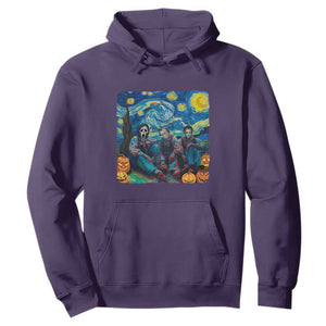 Halloween Hoodie Scary Murderers Starry Night Pumpkin Vincent Van Gogh TS11 Purple Print Your Wear