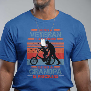 Veteran Grandpa T Shirt Being A Veteran Is An Honor Being A Grandpa Is Priceless TS11 Print Your Wear
