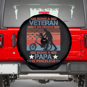 Veteran Father Spare Tire Cover Being A Veteran Is An Honor Being A Papa Is Priceless TS11 Print Your Wear