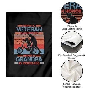 Veteran Grandpa Garden Flag Being A Veteran Is An Honor Being A Grandpa Is Priceless TS11 Print Your Wear