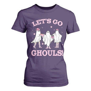 Funny Halloween T Shirt For Women Let's Go Ghouls Cowgirl Western Ghost TS11 Purple Print Your Wear