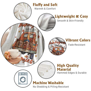 Thanksgiving Day Throw Blanket Thanksgiving With My Gnomies Car Fall Season TS11 Print Your Wear