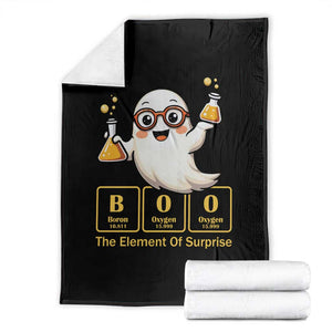 Halloween Chemistry Throw Blanket Boo The Element Of Surprise Ghost Nerd TS11 Black Print Your Wear