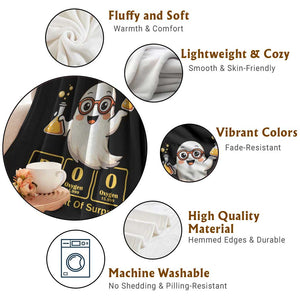 Halloween Chemistry Throw Blanket Boo The Element Of Surprise Ghost Nerd TS11 Print Your Wear