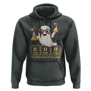 Halloween Chemistry Hoodie Boo The Element Of Surprise Ghost Nerd TS11 Dark Heather Print Your Wear
