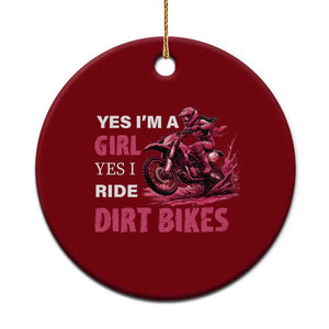 Yes I'm A Girl Yes I Ride Dirt Bikes Ceramic Ornament Motocross Biker TS11 1pc Red Print Your Wear