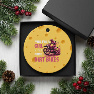 Yes I'm A Girl Yes I Ride Dirt Bikes Ceramic Ornament Motocross Biker TS11 1pc Yellow Cheese Print Your Wear