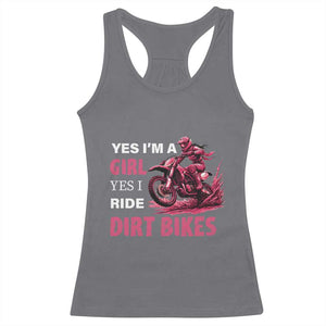 Yes I'm A Girl Yes I Ride Dirt Bikes Racerback Tank Top Motocross Biker TS11 Charcoal Print Your Wear