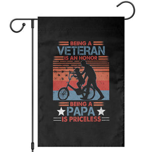 Veteran Father Garden Flag Being A Veteran Is An Honor Being A Papa Is Priceless TS11 Black Print Your Wear