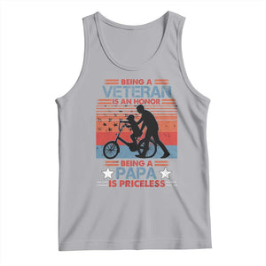 Veteran Father Tank Top Being A Veteran Is An Honor Being A Papa Is Priceless TS11 Athletic Heather Print Your Wear