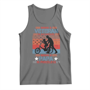 Veteran Father Tank Top Being A Veteran Is An Honor Being A Papa Is Priceless TS11 Black Heather Print Your Wear