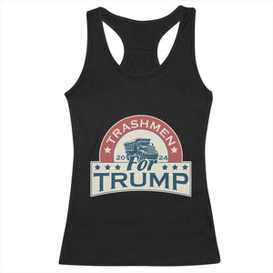 Trashmen For Trump 2024 Racerback Tank Top US Election 2024 Garbage Truck TS11 Black Print Your Wear