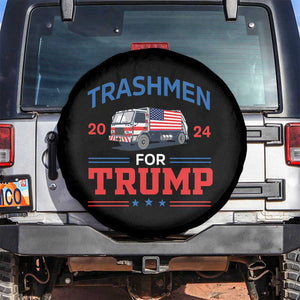 Trashmen For Trump 2024 Spare Tire Cover US Election 2024 Garbage Truck Star TS11 No hole Black Print Your Wear
