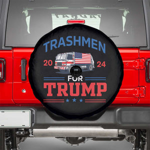 Trashmen For Trump 2024 Spare Tire Cover US Election 2024 Garbage Truck Star TS11 Black Print Your Wear
