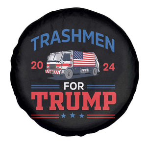Trashmen For Trump 2024 Spare Tire Cover US Election 2024 Garbage Truck Star TS11 Print Your Wear