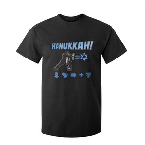 Funny Hanukkah Arcade Game T Shirt For Kid Jewish Fighter Menorah Star Of David TS11 Black Print Your Wear