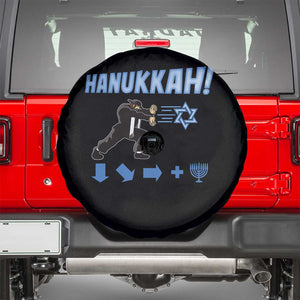 Funny Hanukkah Arcade Game Spare Tire Cover Jewish Fighter Menorah Star Of David TS11 Black Print Your Wear