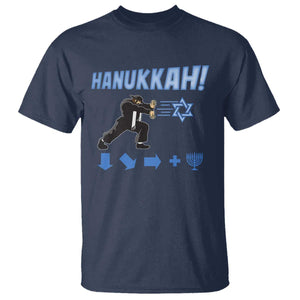 Funny Hanukkah Arcade Game T Shirt Jewish Fighter Menorah Star Of David TS11 Navy Print Your Wear