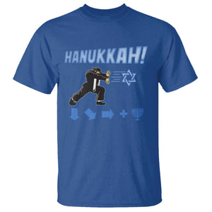 Funny Hanukkah Arcade Game T Shirt Jewish Fighter Menorah Star Of David TS11 Royal Blue Print Your Wear