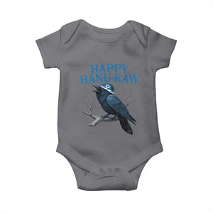 Funny Hanukkah Crow Baby Onesie Happy Hanukaw Jewish Holiday TS11 Charcoal Print Your Wear