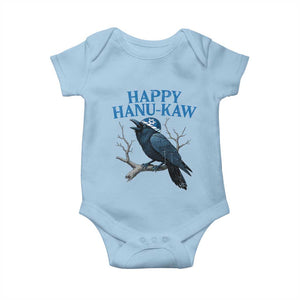 Funny Hanukkah Crow Baby Onesie Happy Hanukaw Jewish Holiday TS11 Light Blue Print Your Wear