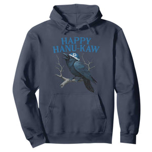 Funny Hanukkah Crow Hoodie Happy Hanukaw Jewish Holiday TS11 Navy Print Your Wear
