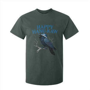 Funny Hanukkah Crow T Shirt For Kid Happy Hanukaw Jewish Holiday TS11 Dark Forest Green Print Your Wear