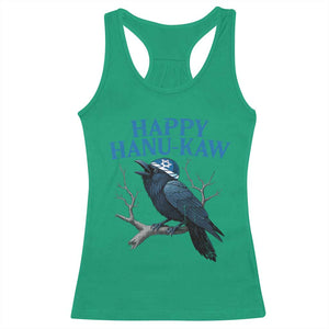 Funny Hanukkah Crow Racerback Tank Top Happy Hanukaw Jewish Holiday TS11 Irish Green Print Your Wear